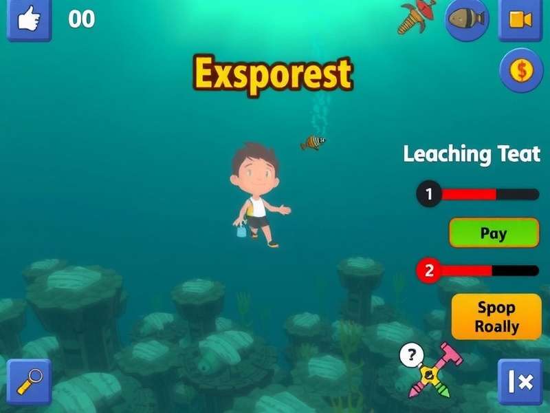 Indian Ocean Reefers game screenshot showing underwater exploration